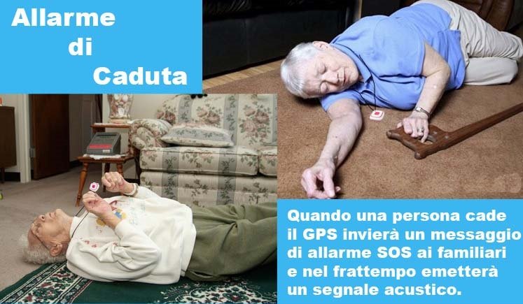Localizzatori GPS con allarme di caduta degli anziani