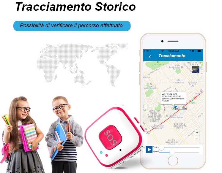 Localizzatori GPS con memoria delle posizioni